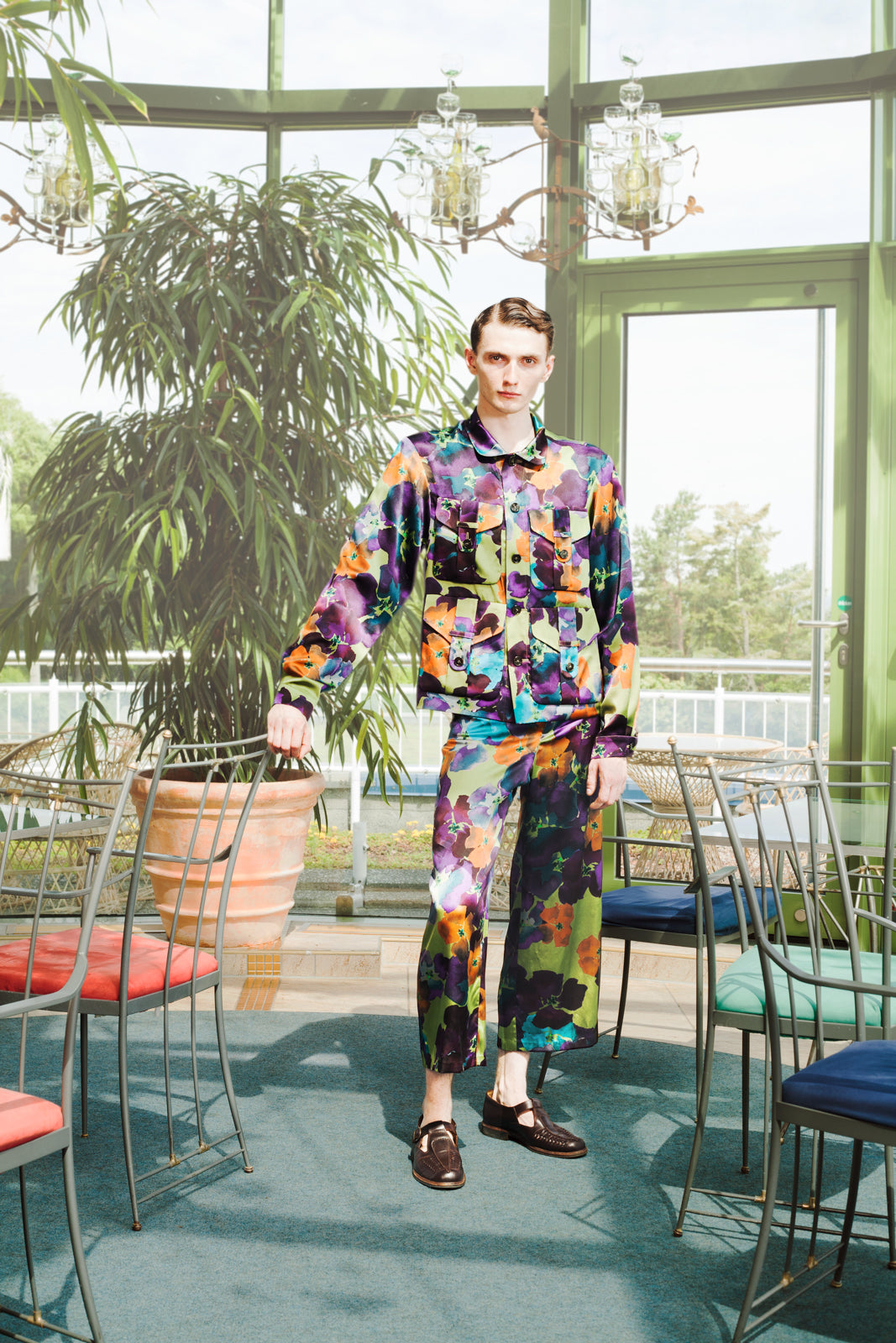 Floral Silk Work Jacket