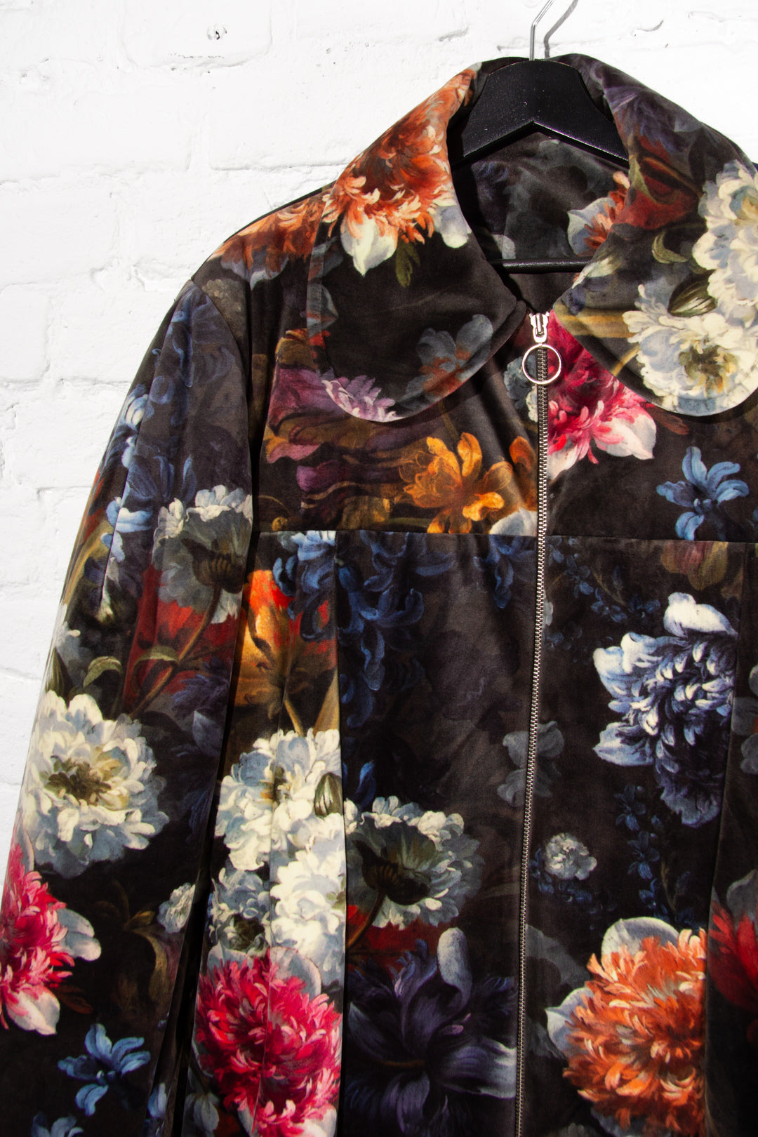 Floral Velvet Bar Coat