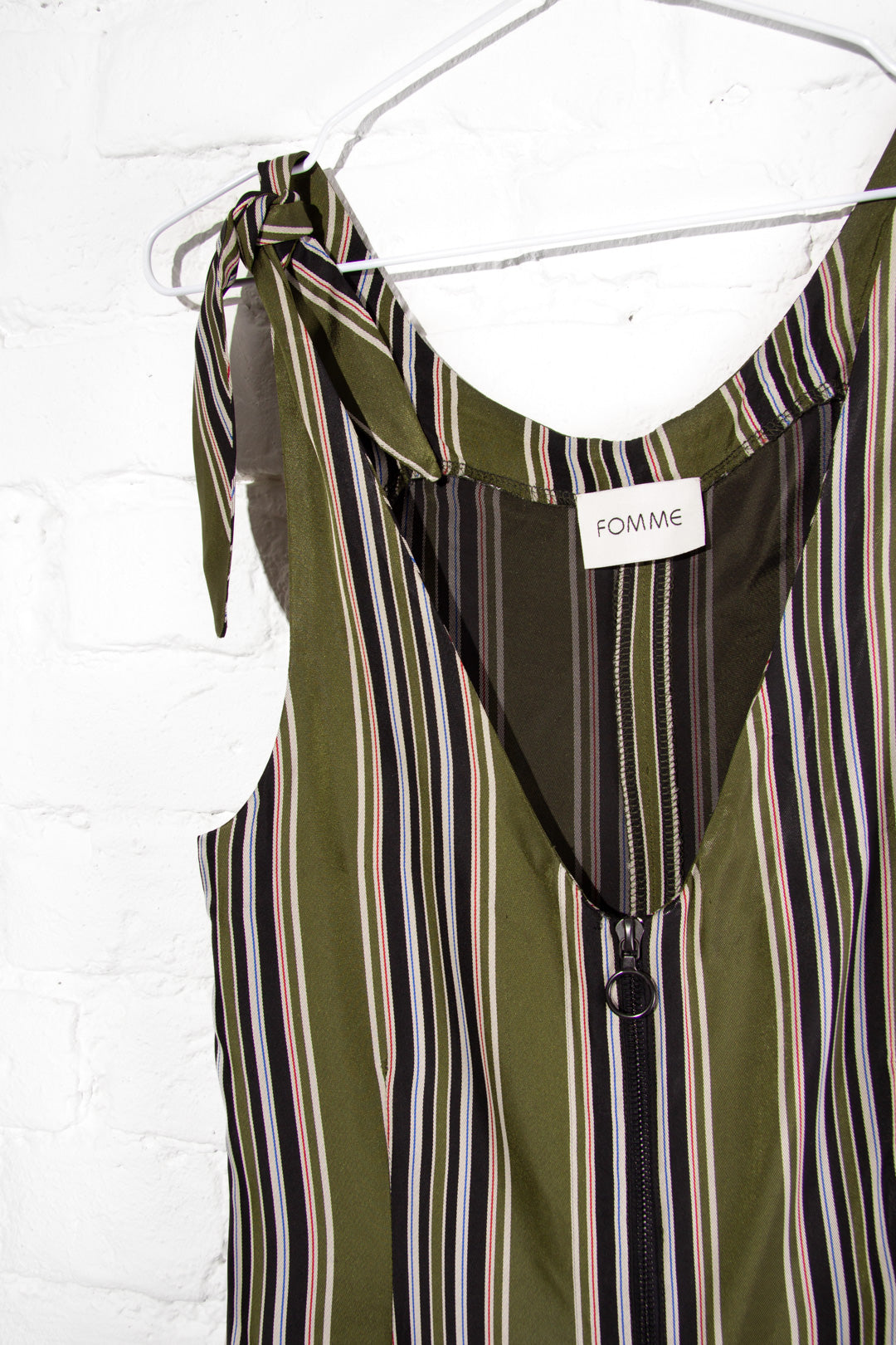 Green Striped Playsuit