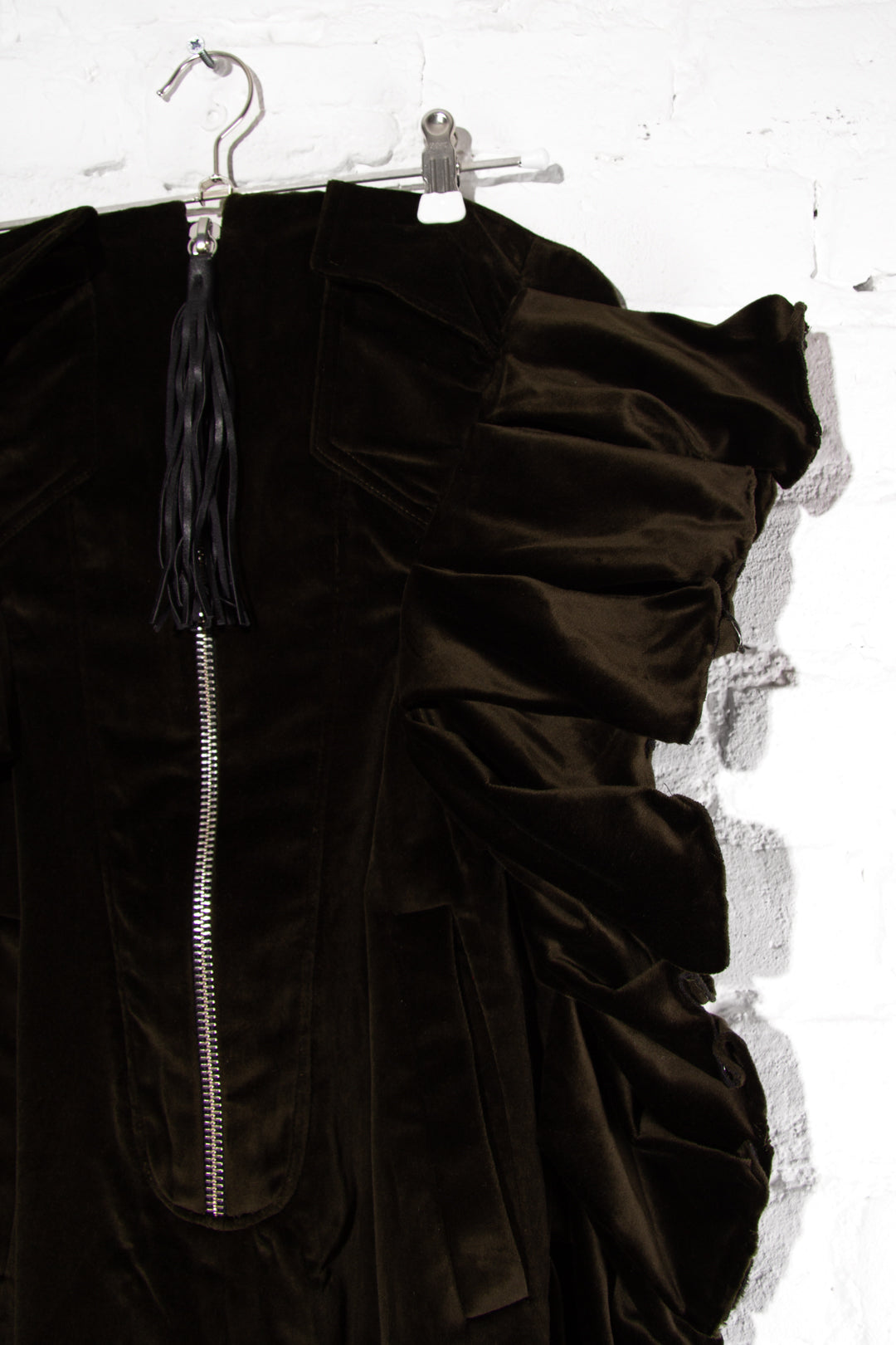 Velvet Ruffle Jumpsuit