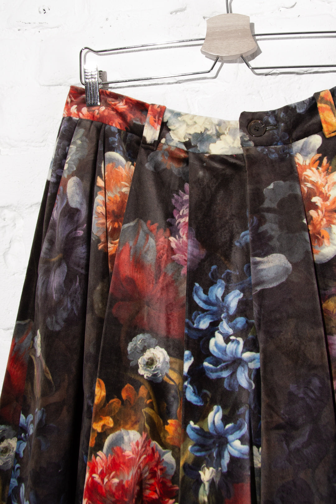 Floral Velvet Trouser Skirt