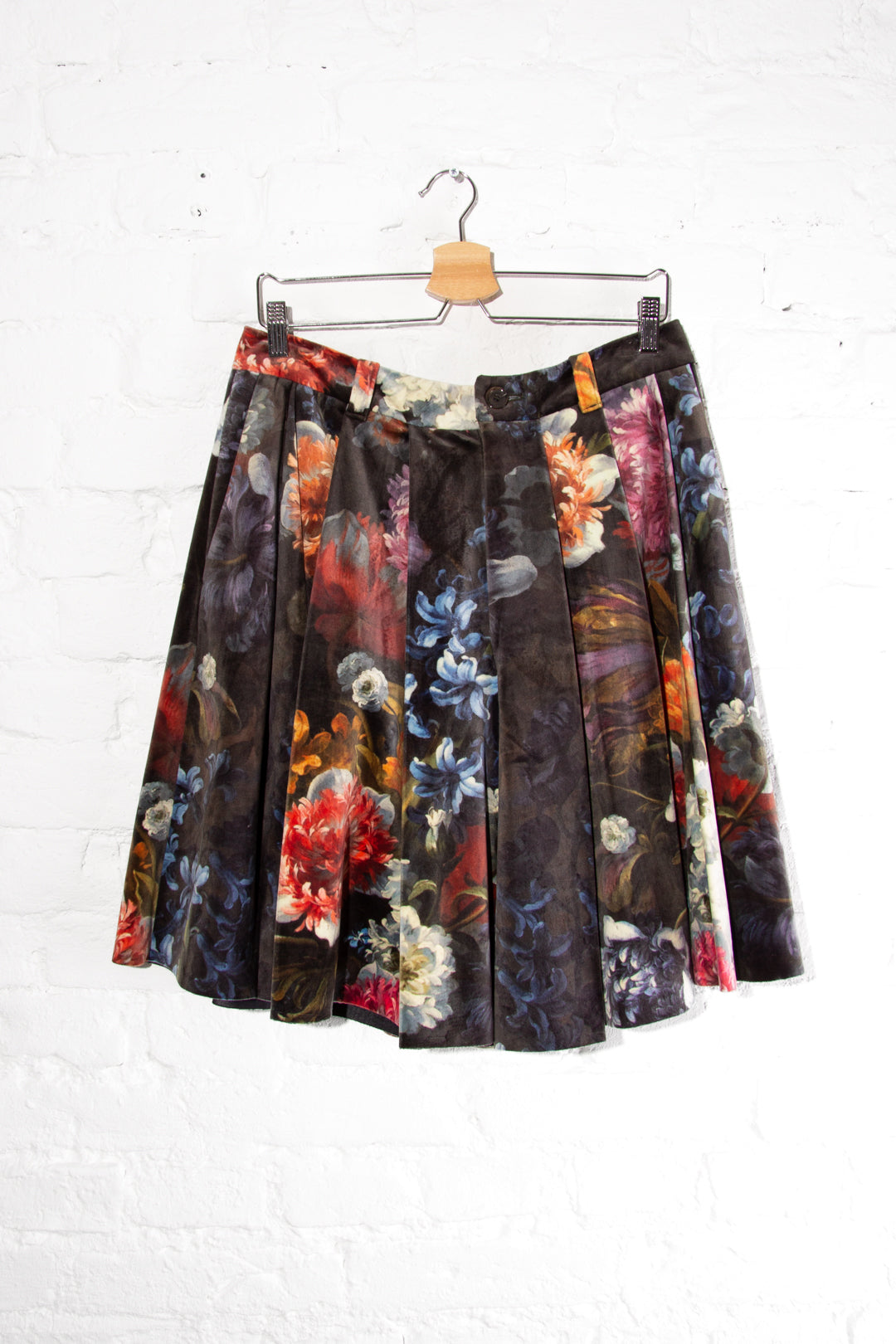 Floral Velvet Trouser Skirt